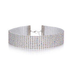 Shiny Rhinestone Bundle Neck Collar Necklace