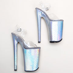 PVC upper  Platform Sexy  High Heels Sandals Pole Dance shoes