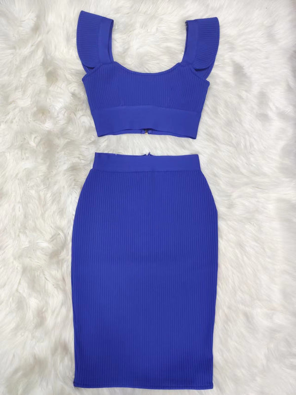 Mirella Bandage Crop Top & Skirt Two-piece