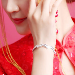 Luxury Wavy Open Bangle Bracelet