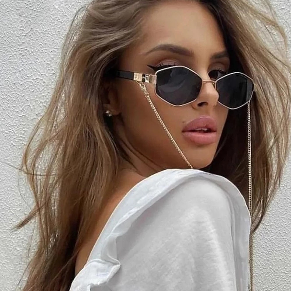 Zora Polygon Chain Sunglasses