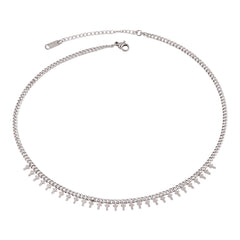 Round Geometric Pendant Necklace Choker
