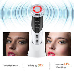7in1 RF&amp;EMS Face Massager Lifting Beauty LED Face Skin +3 Colors LED Facial Neck Massager Photon Therapy Heating Wrinkle Removal