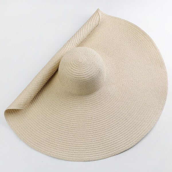 Solene Oversized Wide-Brim Straw Sun Hat