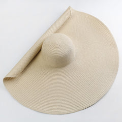 70cm Oversized  Wide Brim Sun Hat Travel  Large UV Protection Beach Straw Hats Women&#39;s Summer Floppy Foldable Chapeaux Wholesale