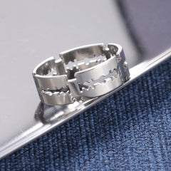 COOLTIME Stainless Steel Blade Men&#39;s Ring Rock Punk Razor Rings for Women Couple Ring Party Fashion Jewelry Gifts Wholesale