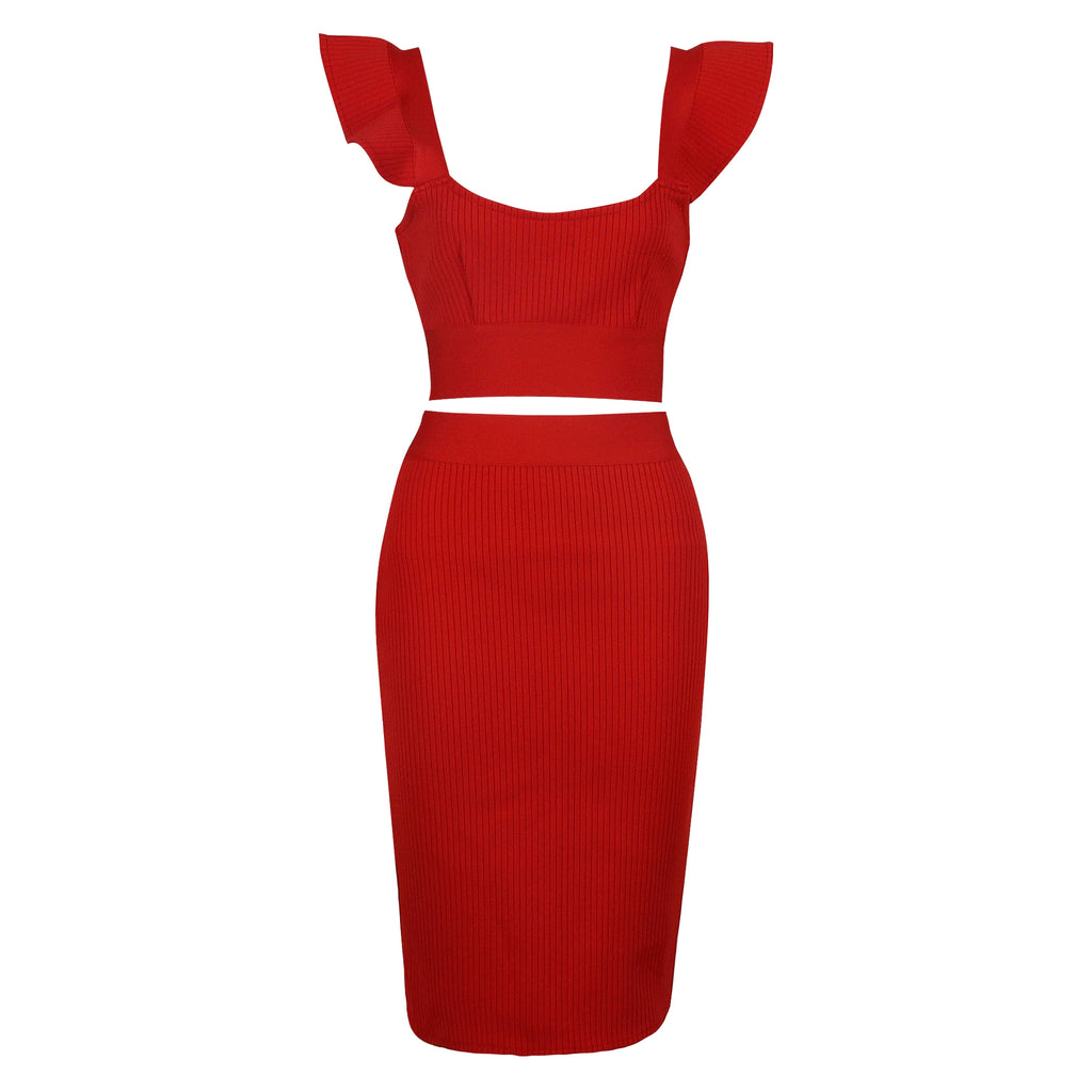 Mirella Bandage Crop Top & Skirt Two-piece