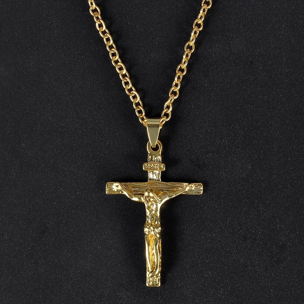 Fast and Furious Movies Actor Dominic Toretto  Rhinestone Cross Crystal Pendant Chain Necklace Men Jewelry