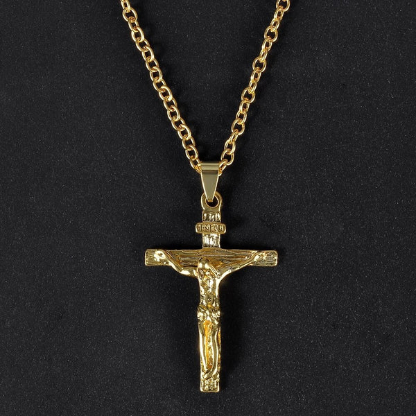 Fast and Furious Movies Actor Dominic Toretto  Rhinestone Cross Crystal Pendant Chain Necklace Men Jewelry