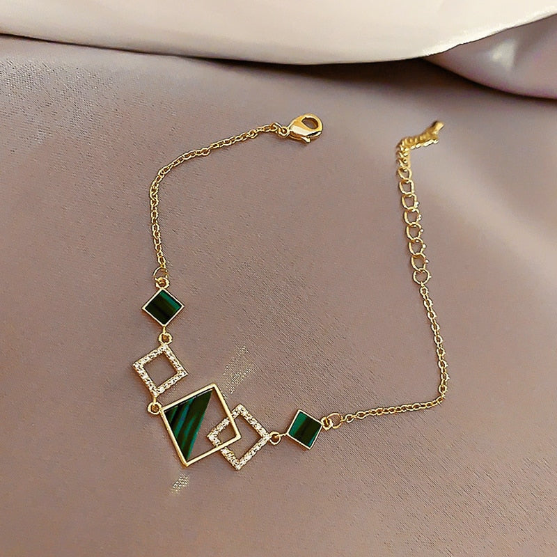 Exquisite Geometry AAA Zircon Charm Bracelets