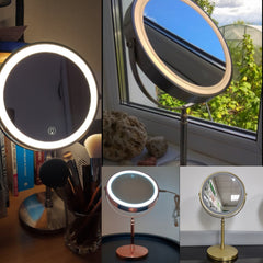 Gold Makeup Mirror With Light USB Charging