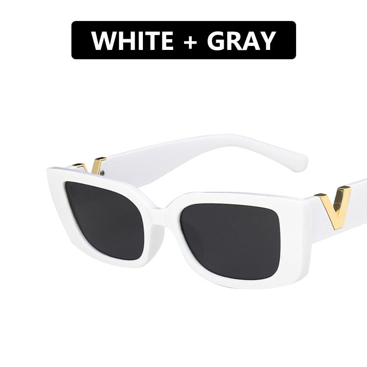 Retro Rectangle Sunglasses for Women