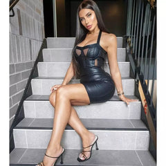 Top Quality Wmon Black Red Silver Sleeveless Bodycon Fashion Rayon Bandage Dress Evening Party Bodycon Dress Vestidos