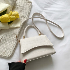 Solid Pu Leather Shoulder Handbags Top Handle Casual Crossbody Bags