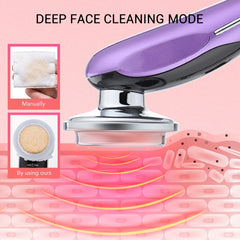 7 in 1 Face Lift Devices EMS RF Microcurrent Skin Rejuvenation Facial Massager Light Therapy Anti Aging Wrinkle