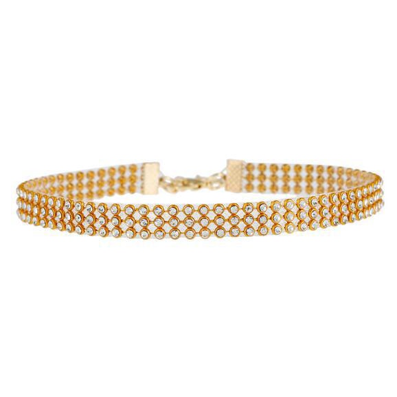 Bianca Rhinestone Collar Choker Necklace