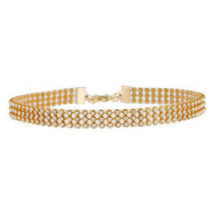Shiny Rhinestone Bundle Neck Collar Necklace