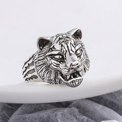 Vintage Tiger Open Cuff Rings