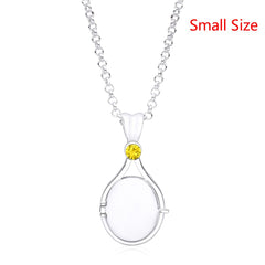 H2o Openable Metal Shell Pendant Necklace Silver Color with Crystal Mermaid Tv Movies Jewelry  for Women Girls Cute Necklaces