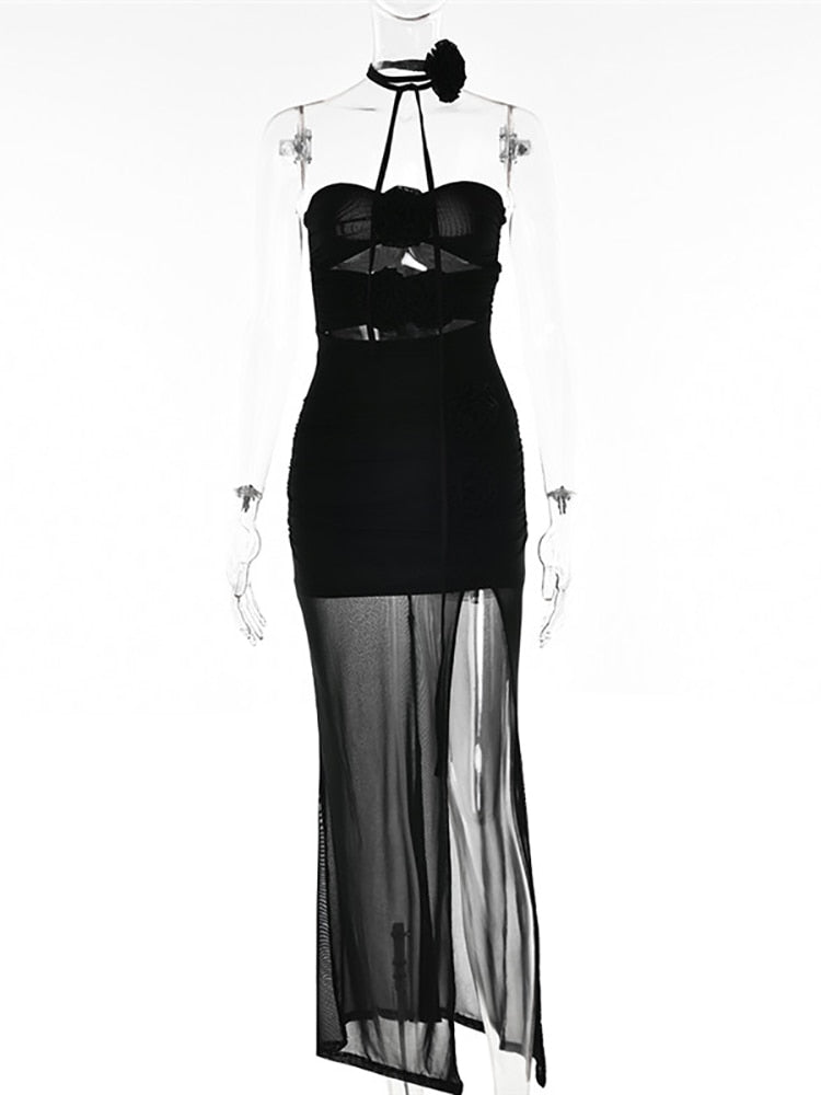Alina Floral Mesh Cutout Fashion Collection