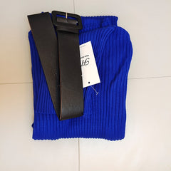 Knitted Bodycon Dress Bottoming Women Soft Elastic Turtleneck Sweater Autumn Winter Midi Party Dresses With Belt