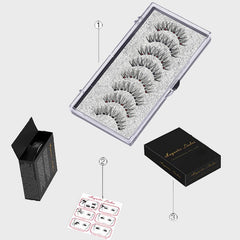 8PCS 5 Magnetic eyelashes with 4 pairs magnets magnetic lashes natural Mink eye lashes with tweezers