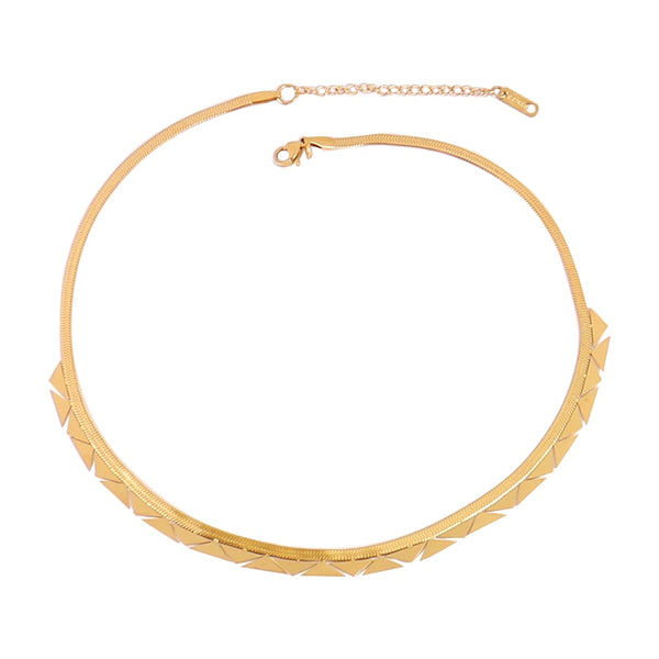Solene Geometric Pendant Choker Collection