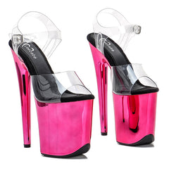 PVC Uppre New  color high heel sandals model show shoes and pole dancing shoes