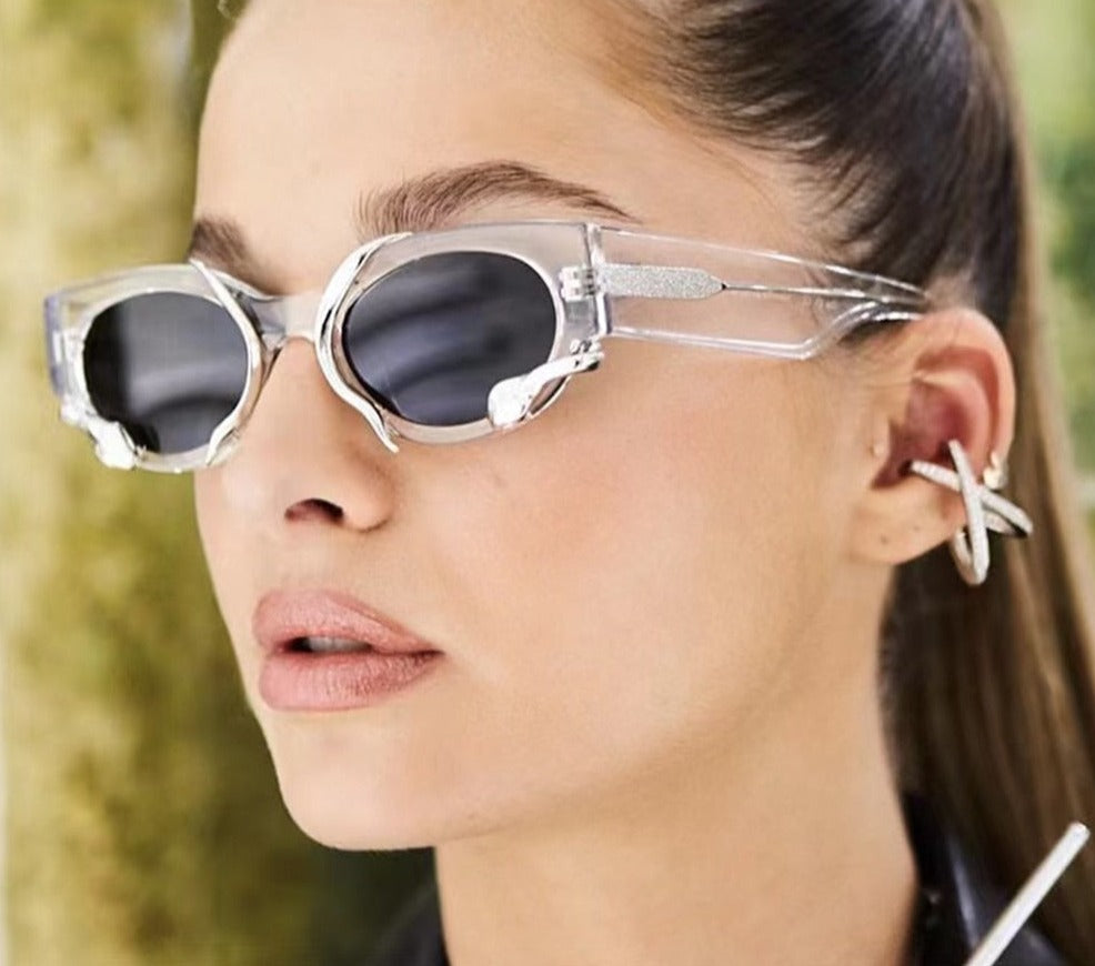 Steampunk Snake Rectangle Sunglasses Secondary image