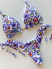 2022 Women Swimwear Female Swimsuit Sexy Bikini Swimwear Print Flower Bikinis Set Biquini Brazilian Beach Wear Bandage Bikinis