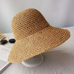 Foldable Wide Brim Floppy Girls Straw hat
