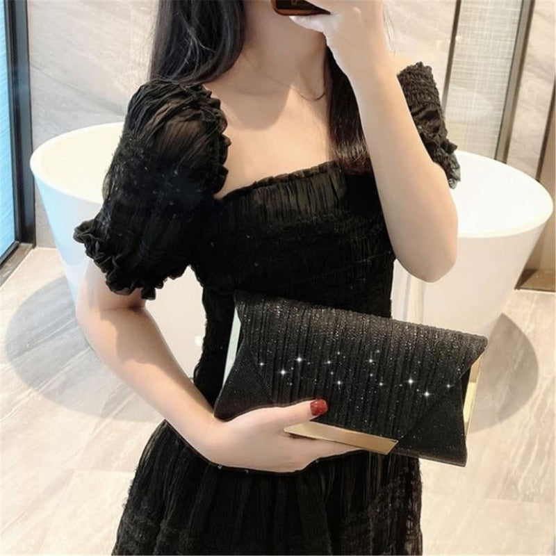 Exquisite Evening Banquet Glitter Purse Handbag Chain Shoulder Bag