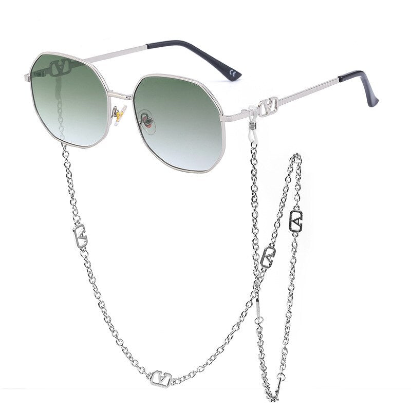 Zora Polygon Chain Sunglasses