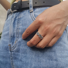 Gothic Geometric Mushroom Ring