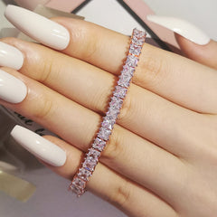 Luxury Princess 3mm 18cm Silver Color Bracelet Bangle