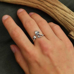 Gothic Geometric Mushroom Ring