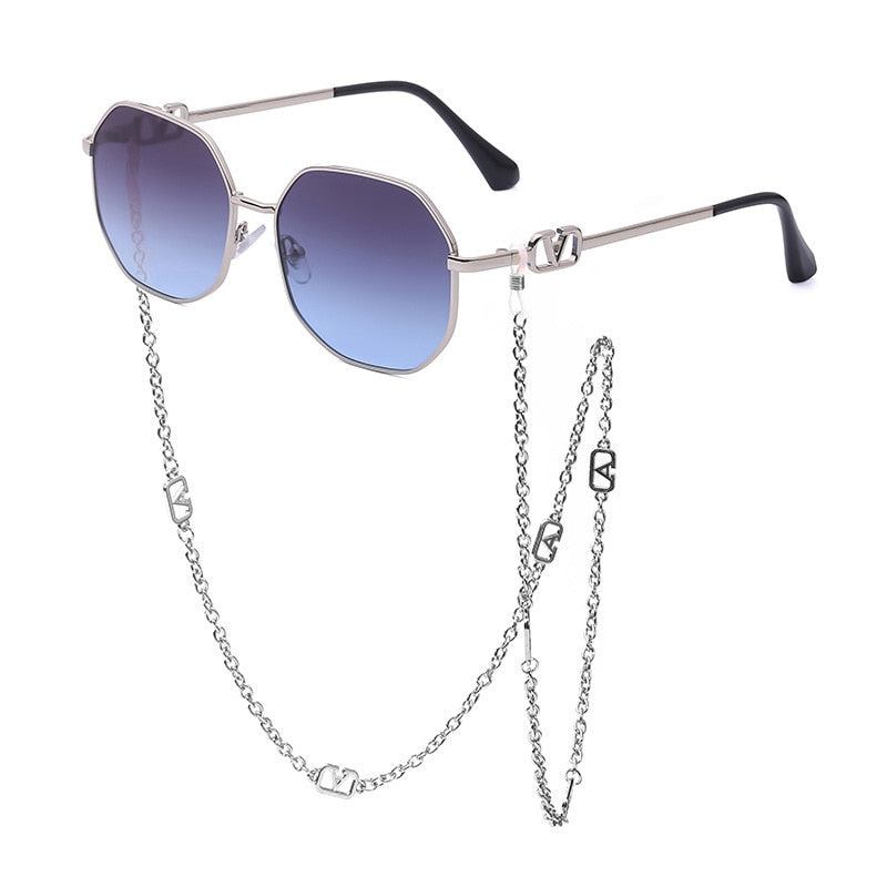 Zora Polygon Chain Sunglasses