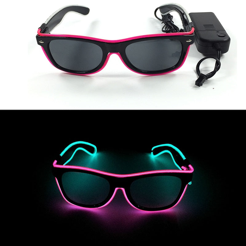 Neon Pulse LED Party Sunglasses