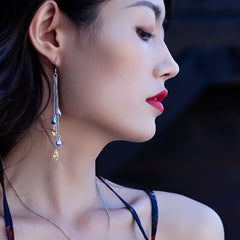 2023 Fashion Crystal Earrings Tassel Temperament Water Drop Earrings for Women Elegant Bridal Wedding Engagement Jewelry Gift