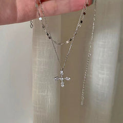 Sophie's Sparkling Cross Pendant Necklace