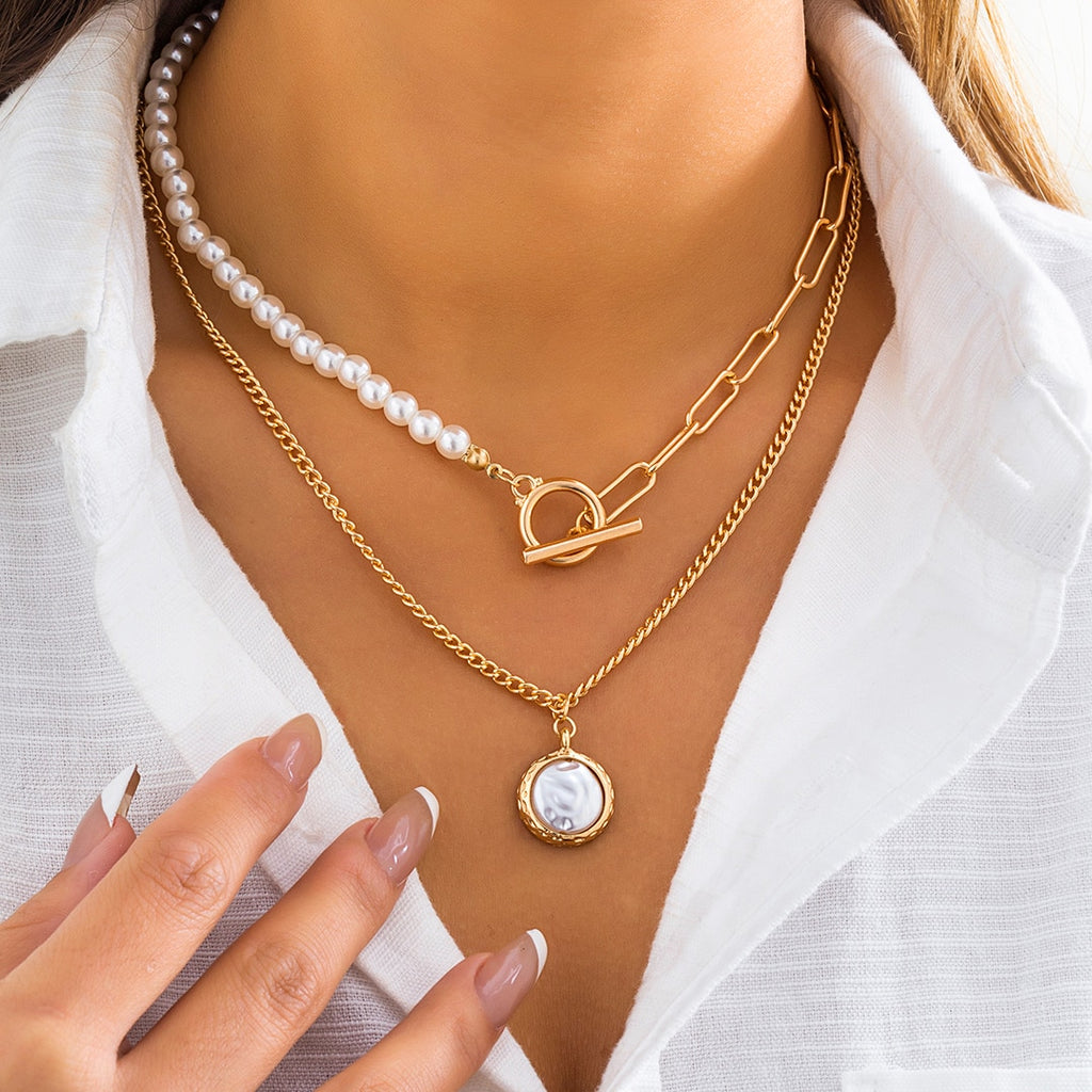 Evangeline Baroque Pearl Heart Necklace Collection