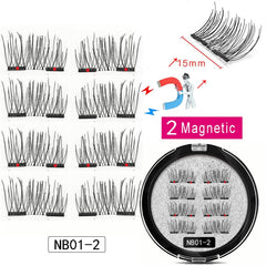 8Pcs Magnetic Eyelashes With 2 magnetic lashes 3D False Natural For Mink Eye lashes Extension Long faux cils magnetique