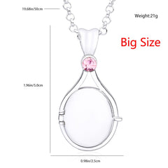 H2o Openable Metal Shell Pendant Necklace Silver Color with Crystal Mermaid Tv Movies Jewelry  for Women Girls Cute Necklaces