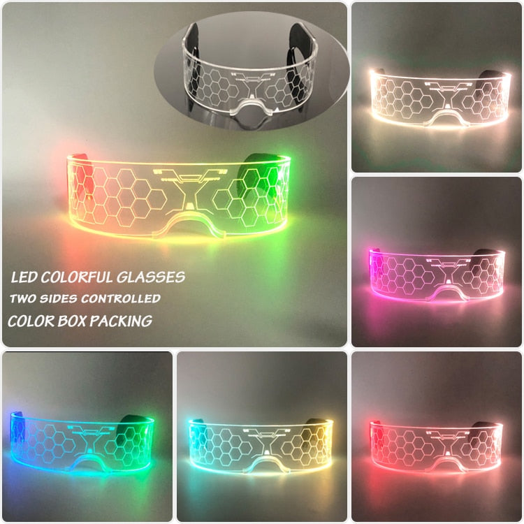 Neon Pulse LED Party Sunglasses
