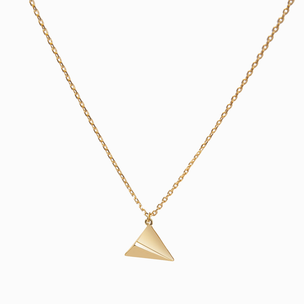Vela Origami Boat & Airplane Pendant Necklace