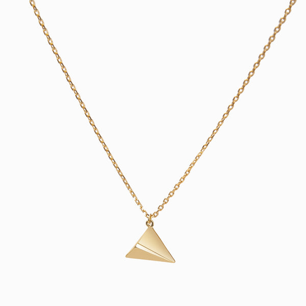Vela Origami Boat & Airplane Pendant Necklace