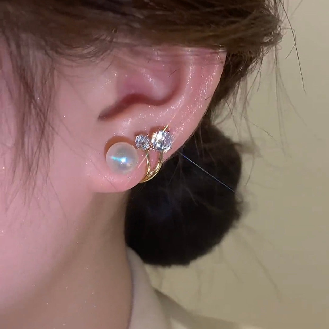 Lucienne Silver Rhinestone Drop Earring Collection