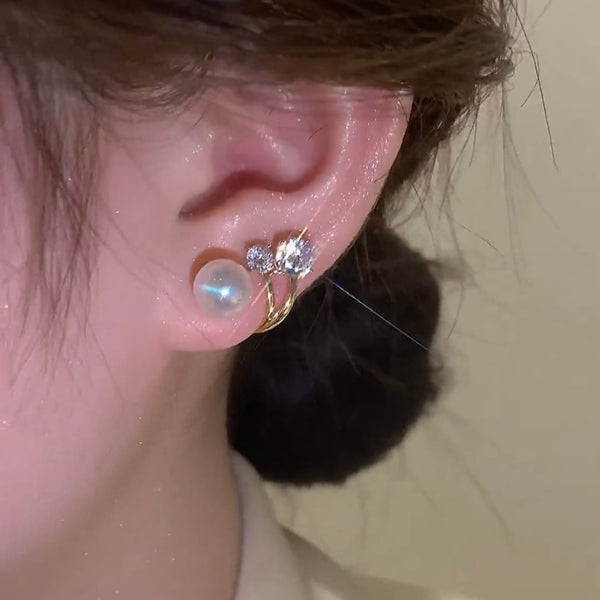 Lucienne Silver Rhinestone Drop Earring Collection