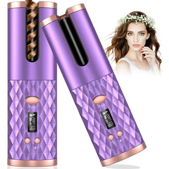 Wireless Auto Curling Iron Hair Iron Curler USB Rechargeable Rotating Hair Curler