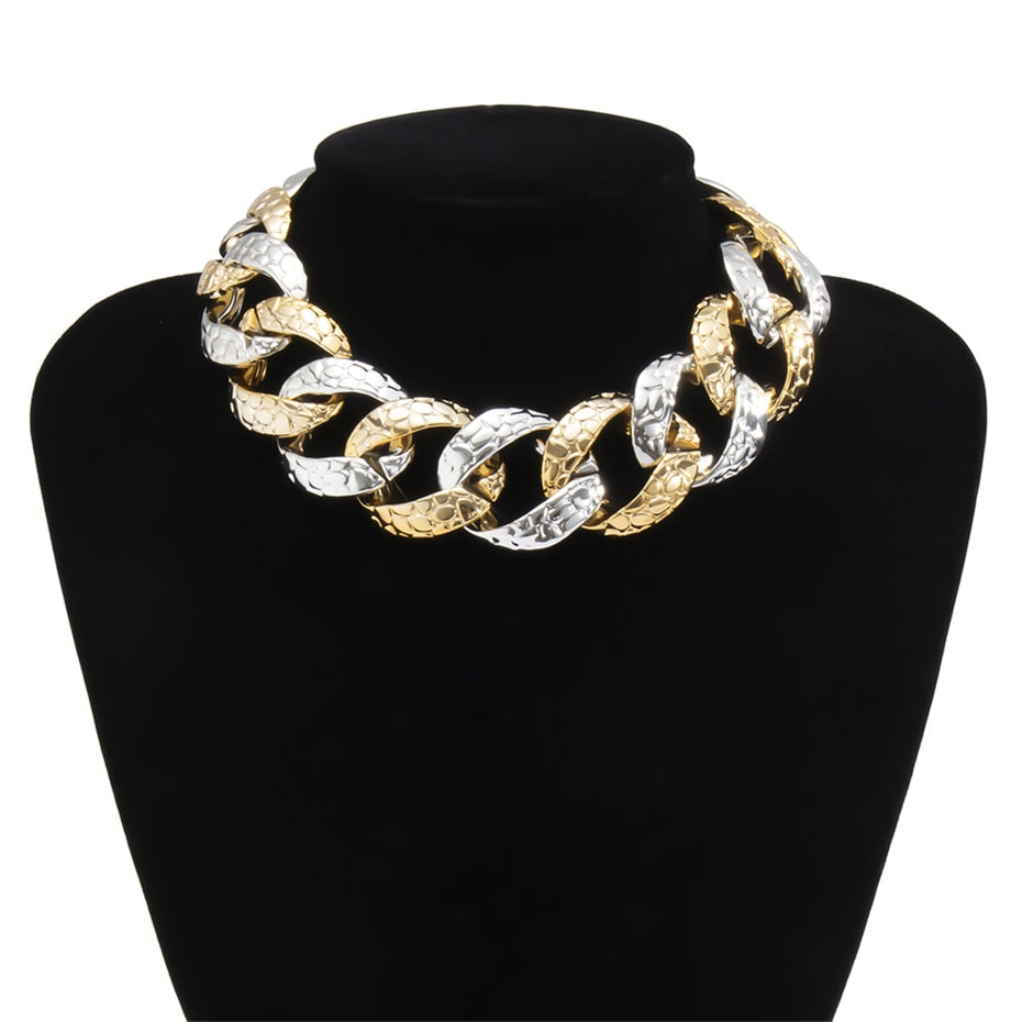 Bold and Chunky: Multi-Layered Gold Choker for Women